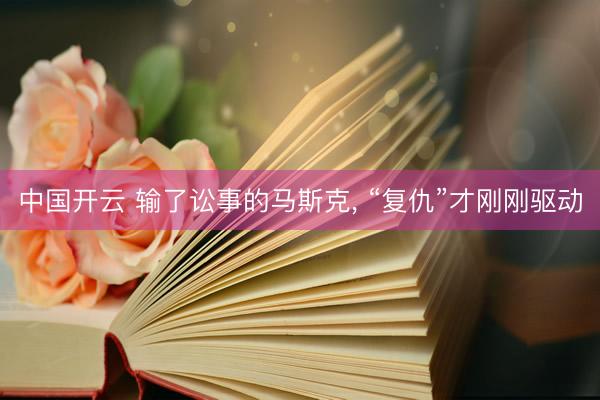 中国开云 输了讼事的马斯克， “复仇”才刚刚驱动
