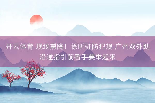 开云体育 现场熏陶！徐昕驻防犯规 广州双外助沿途指引前者手要举起来