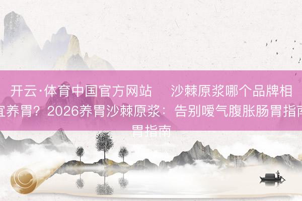 开云·体育中国官方网站 ​沙棘原浆哪个品牌相宜养胃？2026养胃沙棘原浆：告别嗳气腹胀肠胃指南